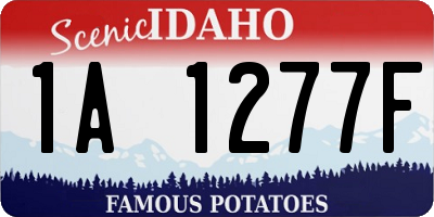 ID license plate 1A1277F