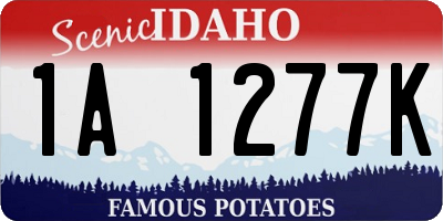 ID license plate 1A1277K