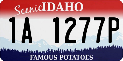 ID license plate 1A1277P