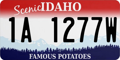 ID license plate 1A1277W