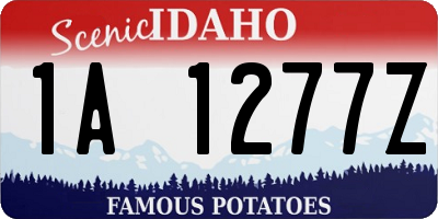 ID license plate 1A1277Z