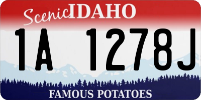 ID license plate 1A1278J