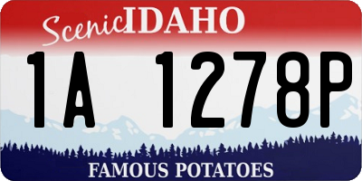 ID license plate 1A1278P