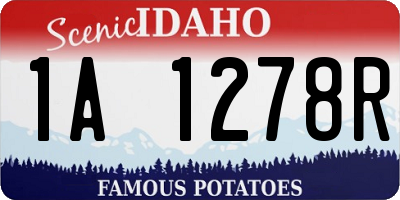 ID license plate 1A1278R