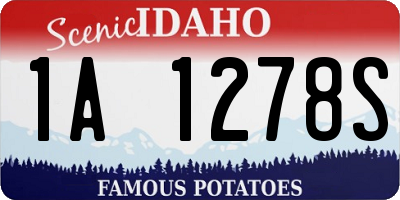 ID license plate 1A1278S