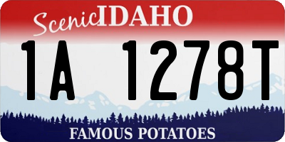 ID license plate 1A1278T