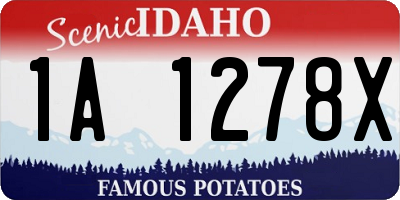 ID license plate 1A1278X