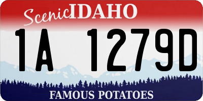 ID license plate 1A1279D