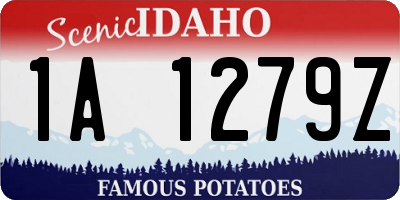 ID license plate 1A1279Z