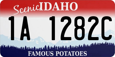 ID license plate 1A1282C