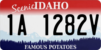 ID license plate 1A1282V