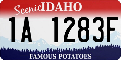 ID license plate 1A1283F