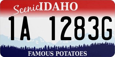 ID license plate 1A1283G
