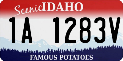 ID license plate 1A1283V