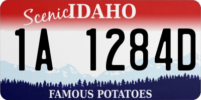 ID license plate 1A1284D