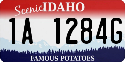 ID license plate 1A1284G