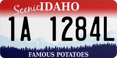 ID license plate 1A1284L