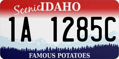ID license plate 1A1285C