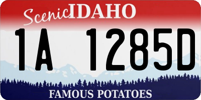 ID license plate 1A1285D