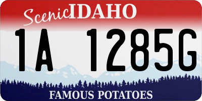 ID license plate 1A1285G
