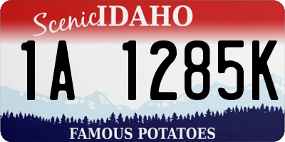 ID license plate 1A1285K