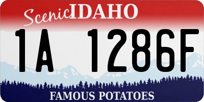 ID license plate 1A1286F