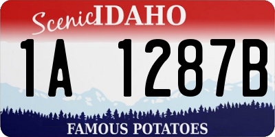 ID license plate 1A1287B