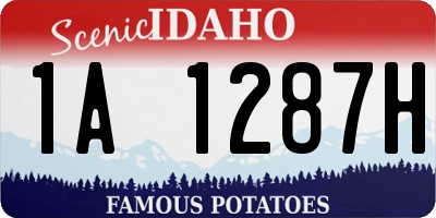 ID license plate 1A1287H