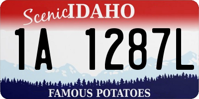 ID license plate 1A1287L