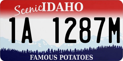 ID license plate 1A1287M