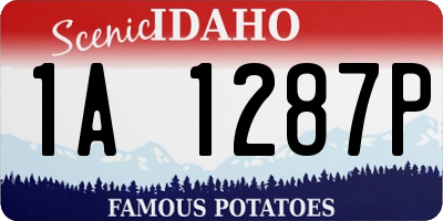 ID license plate 1A1287P