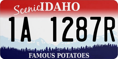 ID license plate 1A1287R