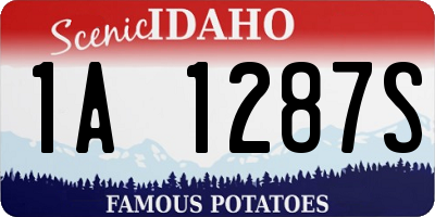 ID license plate 1A1287S
