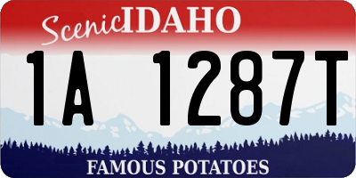 ID license plate 1A1287T