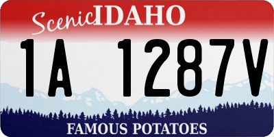 ID license plate 1A1287V