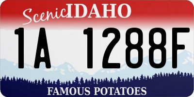 ID license plate 1A1288F