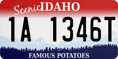 ID license plate 1A1346T
