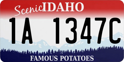 ID license plate 1A1347C