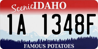 ID license plate 1A1348F