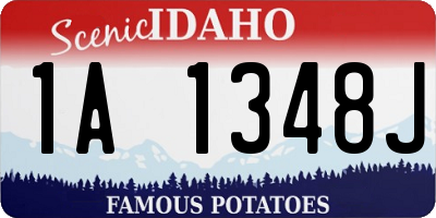 ID license plate 1A1348J