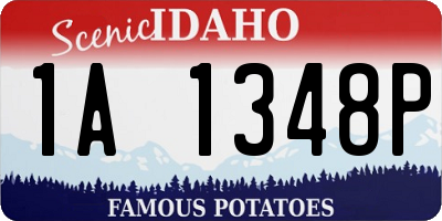 ID license plate 1A1348P