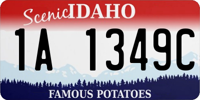 ID license plate 1A1349C