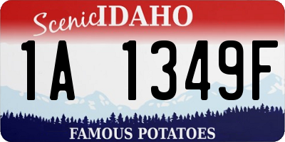 ID license plate 1A1349F