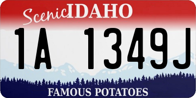 ID license plate 1A1349J