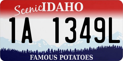 ID license plate 1A1349L