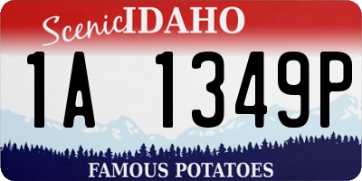ID license plate 1A1349P