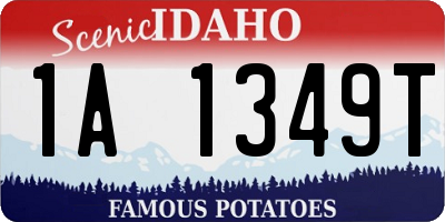 ID license plate 1A1349T