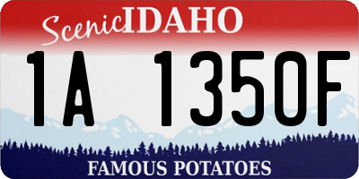 ID license plate 1A1350F