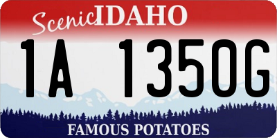 ID license plate 1A1350G