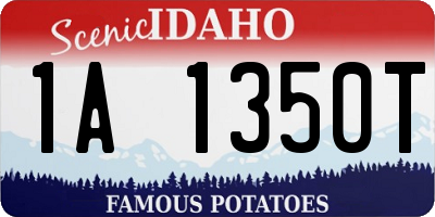 ID license plate 1A1350T